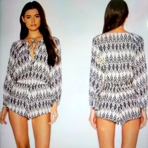 Eberjey Rumba Reed Romper Size S/M